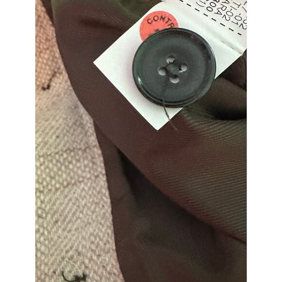 Zara Beige brown Wool Plaid Button Down Skirt size Large - Picture 6 of 16